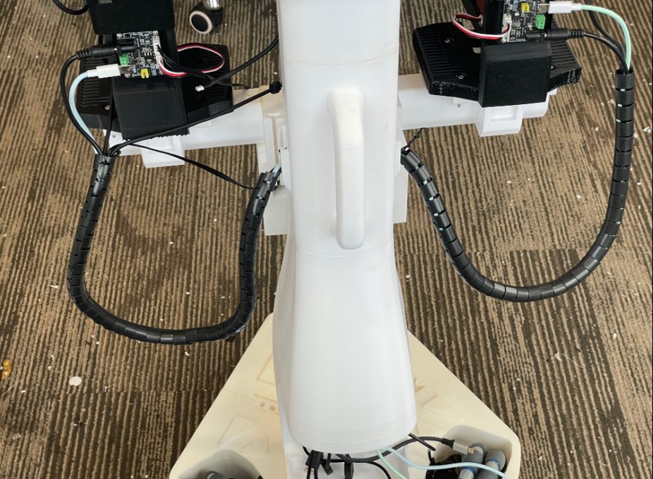 Protective cable sleeves installed