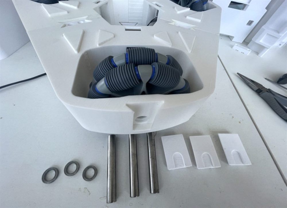 Omni wheel axle and bearing hardware